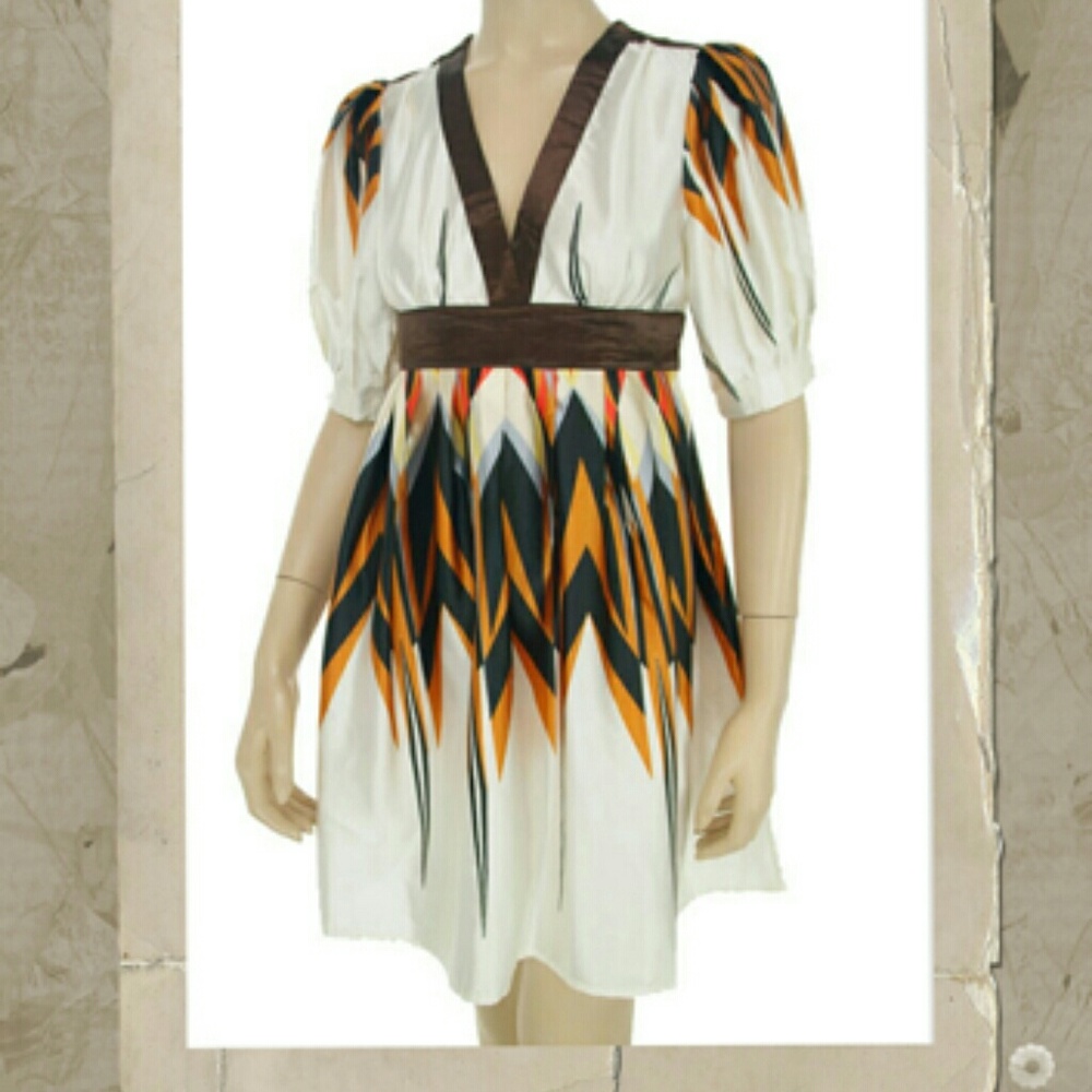 Deep "V" Chevron Dress
